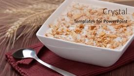  Presentation with muesli - Cool new slide deck with bowl-of-muesli-cereal-close backdrop and a coral colored foreground