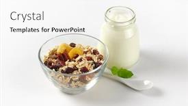  Presentation with oat - Slides consisting of bowl-of-oat-flakes background and a white colored foreground