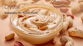  Presentation with peanut - Presentation theme featuring bowl-of-peanut-butter background and a  colored foreground