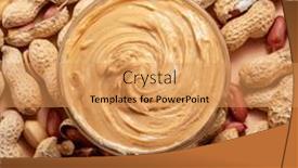  Presentation with peanut - Slide set consisting of bowl-of-peanut-butter background and a yellow colored foreground