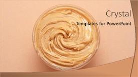  Presentation with peanut - PPT theme having bowl-of-peanut-butter background and a lemonade colored foreground