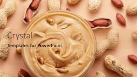  Presentation with peanut - Presentation theme consisting of bowl-of-peanut-butter background and a coral colored foreground