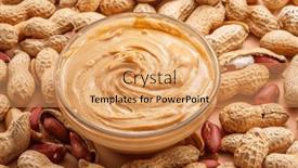  Presentation with peanut - Presentation theme consisting of bowl-of-peanut-butter background and a coral colored foreground