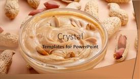  Presentation with peanut - Slides with bowl-of-peanut-butter background and a coral colored foreground