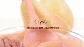  Presentation with pear - Cool new presentation theme with bowl of pear jam and some fresh pears backdrop and a lemonade colored foreground