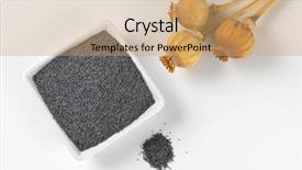  Presentation with soap poppy seed - PPT theme with bowl of poppy seeds background and a  colored foreground