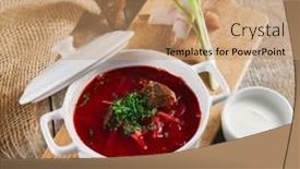  Presentation with red beet root - Slide deck featuring bowl-of-red-beet-root background and a coral colored foreground