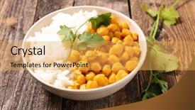  Presentation with chickpea - Amazing presentation theme having bowl of rice and chickpea backdrop and a yellow colored foreground