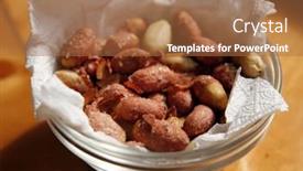  Presentation with peanuts - Audience pleasing slide set consisting of bowl-of-salted-peanuts backdrop and a red colored foreground