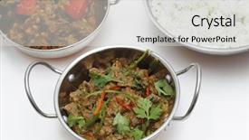  Presentation with curry leaves - Slides enhanced with coriander leaves and sliver background and a light gray colored foreground