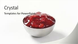  Presentation with coconut jam - Beautiful theme featuring bowl of strawberry jam backdrop and a cream colored foreground