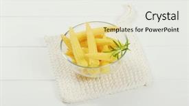  Presentation with sweet corn - Theme featuring bowl of sweet baby corn background and a white colored foreground