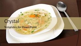  Presentation with chicken little chicks - Audience pleasing theme consisting of bowl of traditional polish chicken backdrop and a yellow colored foreground