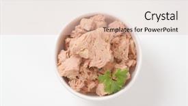  Presentation with tuna - Amazing presentation having bowl of tuna chunks backdrop and a lemonade colored foreground