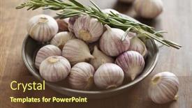  Presentation with garlic - Presentation theme consisting of bowl-of-whole-chinese-style background and a tawny brown colored foreground