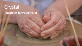  Presentation with harry potter - Presentation theme enhanced with bowl on a potters wheel background and a coral colored foreground