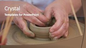  Presentation with harry potter - Slide set consisting of bowl on a potters wheel background and a coral colored foreground