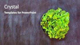  Presentation with lettuce - Slide set featuring bowl on black background top background and a gray colored foreground