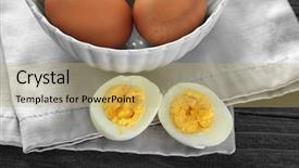  Presentation with nutrition disease - PPT theme consisting of bowl on napkin nutrition background and a yellow colored foreground