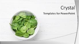  Presentation with top view of appetizing fresh - Presentation with bowl on wooden table top background and a white colored foreground