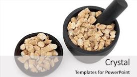  Presentation with ginseng - Cool new presentation theme with inside a vintage white feather backdrop and a cream colored foreground