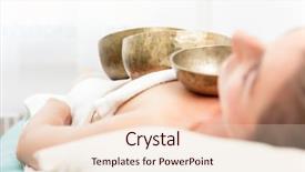  Presentation with singing bowl - Amazing slides having bowl therapy on her body backdrop and a lemonade colored foreground