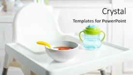 Presentation with baby food - Theme with ration - bowl with baby food background and a white colored foreground