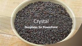  Presentation with black seed - Cool new slide deck with bowl-with-black-poppy-seed backdrop and a dark gray colored foreground