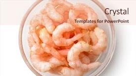  Presentation with shrimp - Beautiful slides featuring bowl with boiled peeled shrimp backdrop and a lemonade colored foreground