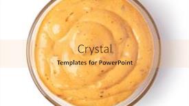  Presentation with cocktail - Audience pleasing presentation design consisting of bowl-with-cocktail-sauce-isolated backdrop and a yellow colored foreground