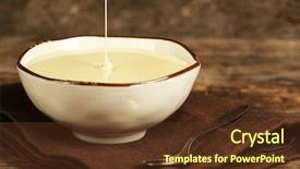  Presentation with condensed milk - Amazing presentation having bowl with condensed milk backdrop and a tawny brown colored foreground