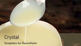  Presentation with condensed milk - Cool new presentation design with bowl with condensed milk backdrop and a blonde colored foreground