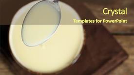 Presentation with condensed milk - PPT layouts having bowl with condensed milk background and a  colored foreground