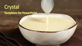  Presentation with condensed milk - Slide deck enhanced with bowl with condensed milk background and a tawny brown colored foreground