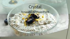  Presentation with seed - PPT theme featuring bowl with delicious chia seed background and a mint green colored foreground