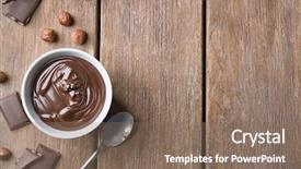  Presentation with sauce - Amazing presentation theme having bowl with delicious chocolate sauce backdrop and a violet colored foreground