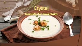  Presentation with pure culture mushroom - Amazing slides having bowl with delicious mushroom soup backdrop and a  colored foreground