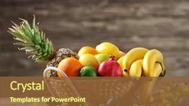  Presentation with bowl - Theme having bowl with delicious ripe fruits background and a tawny brown colored foreground
