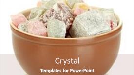  Presentation with turkish - PPT theme featuring bowl-with-delicious-turkish-delight background and a red colored foreground