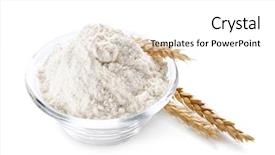  Presentation with chickpea flour - Colorful slide deck enhanced with bowl with flour on white backdrop and a white colored foreground