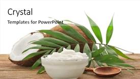  Presentation with coconut oil - Cool new theme with bowl with fresh coconut oil backdrop and a  colored foreground