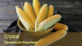  Presentation with corn cobs - Amazing theme having bowl with fresh corn cobs backdrop and a  colored foreground