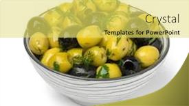  Presentation with bowl - Beautiful slide deck featuring bowl-with-green-and-black backdrop and a yellow colored foreground