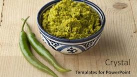  Presentation with moroccan - Presentation featuring bowl-with-green-moroccan-harissa background and a coral colored foreground