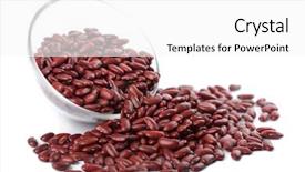  Presentation with bowl - Presentation theme featuring red beans - bowl with haricot bean isolated background and a white colored foreground