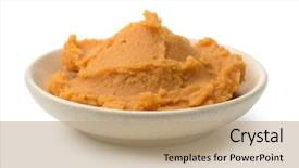  Presentation with japanese - Presentation enhanced with bowl with japanese miso paste background and a coral colored foreground