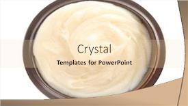  Presentation with bowl - PPT theme with bowl-with-mashed-potatoes background and a lemonade colored foreground