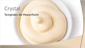  Presentation with mayonnaise - Cool new theme with bowl-with-mayonnaise-isolated backdrop and a white colored foreground