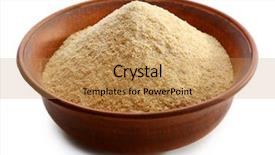  Presentation with dust - Presentation theme featuring bowl with meal isolated background and a yellow colored foreground