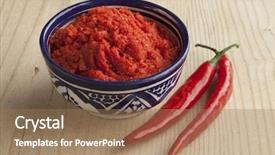  Presentation with moroccan - Presentation theme with maghreb - bowl with moroccan red harissa background and a coral colored foreground